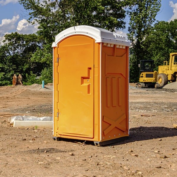 can i customize the exterior of the porta potties with my event logo or branding in Hackleburg AL